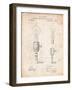 T. A. Edison Light Bulb and Holder Patent Art-Cole Borders-Framed Art Print