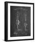 T. A. Edison Light Bulb and Holder Patent Art-Cole Borders-Framed Art Print