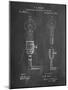 T. A. Edison Light Bulb and Holder Patent Art-Cole Borders-Mounted Art Print