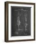 T. A. Edison Light Bulb and Holder Patent Art-Cole Borders-Framed Art Print