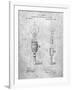 T. A. Edison Light Bulb and Holder Patent Art-Cole Borders-Framed Art Print