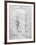 T. A. Edison Light Bulb and Holder Patent Art-Cole Borders-Framed Art Print