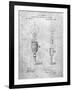 T. A. Edison Light Bulb and Holder Patent Art-Cole Borders-Framed Art Print