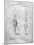 T. A. Edison Light Bulb and Holder Patent Art-Cole Borders-Mounted Art Print