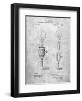 T. A. Edison Light Bulb and Holder Patent Art-Cole Borders-Framed Art Print