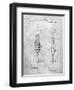 T. A. Edison Light Bulb and Holder Patent Art-Cole Borders-Framed Art Print