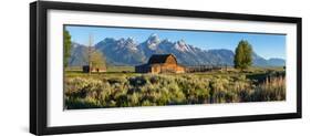 T. A. Moulton Barn in field, Mormon Row, Grand Teton National Park, Wyoming, USA-null-Framed Photographic Print