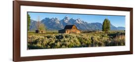 T. A. Moulton Barn in field, Mormon Row, Grand Teton National Park, Wyoming, USA-null-Framed Photographic Print