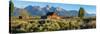 T. A. Moulton Barn in field, Mormon Row, Grand Teton National Park, Wyoming, USA-null-Stretched Canvas