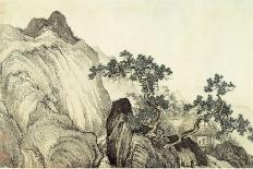 Scenes of Hermits' Long Days in the Quiet Mountains-T'ang Yin-Stretched Canvas