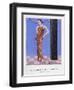 T-Bar Shoes and a Sleeveless Drop-Waist Dress with Sash Tie-Georges Barbier-Framed Art Print