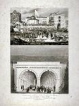 Two Views of the Thames Tunnel, Commemorating the Visit by Queen Victoria, London, 1843-T Brandon-Stretched Canvas