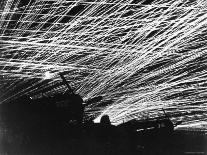 Lacework of Anti Aircraft Fire by Marine Defenders of Yontan Airfield Illuminates Skies During WWII-T^ Chorlest-Photographic Print