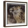 T? de lion rugissant-Eugene Delacroix-Framed Premium Giclee Print