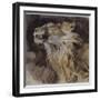 T? de lion rugissant-Eugene Delacroix-Framed Premium Giclee Print