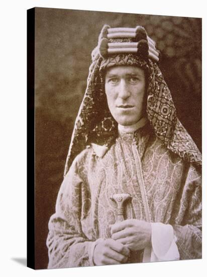 T.E. Lawrence in Arab Costume During Wwi, C.1914-18-null-Stretched Canvas