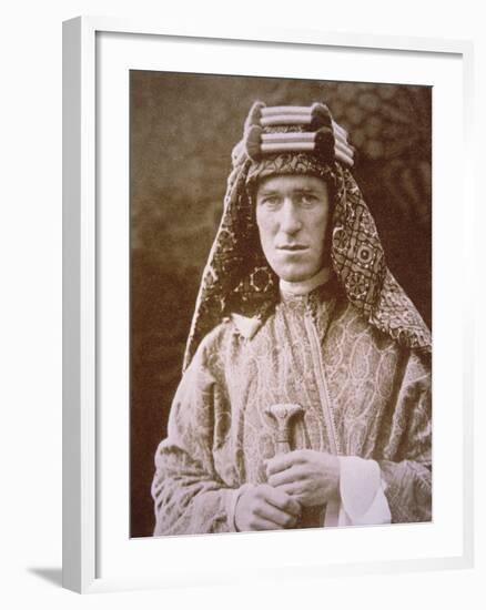 T.E. Lawrence in Arab Costume During Wwi, C.1914-18-null-Framed Photographic Print