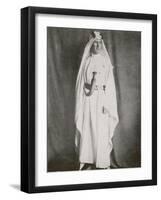 T E Lawrence (Lawrence of Arabia) Full-Length Photograph in Arab Dress-null-Framed Photographic Print