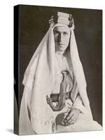 T E Lawrence (Lawrence of Arabia) in Desert Robes-null-Stretched Canvas