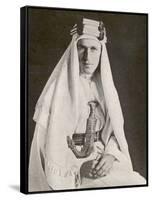 T E Lawrence (Lawrence of Arabia) in Desert Robes-null-Framed Stretched Canvas
