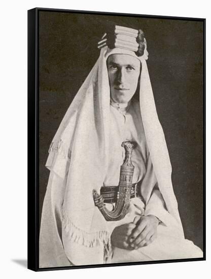 T E Lawrence (Lawrence of Arabia) in Desert Robes-null-Framed Stretched Canvas