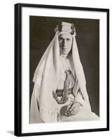 T E Lawrence (Lawrence of Arabia) in Desert Robes-null-Framed Photographic Print