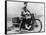 T E Lawrence (Lawrence of Arabia) Sitting on His Motorbike-null-Framed Stretched Canvas