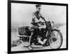 T E Lawrence (Lawrence of Arabia) Sitting on His Motorbike-null-Framed Photographic Print