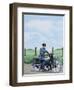 T E Lawrence on His Motorcyle-John Keay-Framed Premium Giclee Print