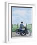 T E Lawrence on His Motorcyle-John Keay-Framed Premium Giclee Print