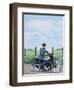 T E Lawrence on His Motorcyle-John Keay-Framed Giclee Print