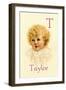 T for Taylor-Ida Waugh-Framed Art Print