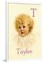 T for Taylor-Ida Waugh-Framed Art Print