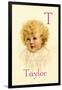 T for Taylor-Ida Waugh-Framed Art Print