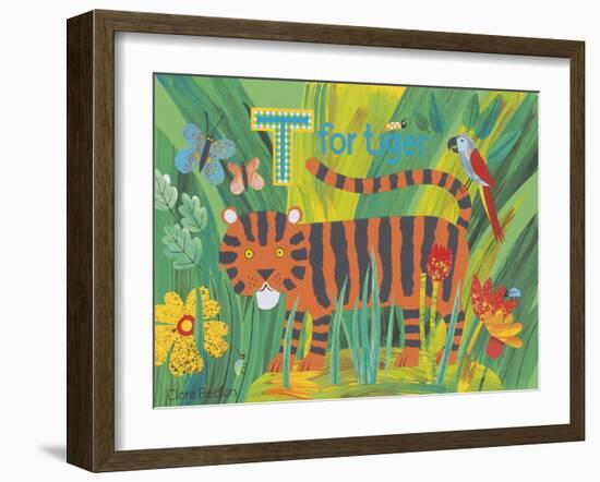 T for Tiger-Clare Beaton-Framed Giclee Print