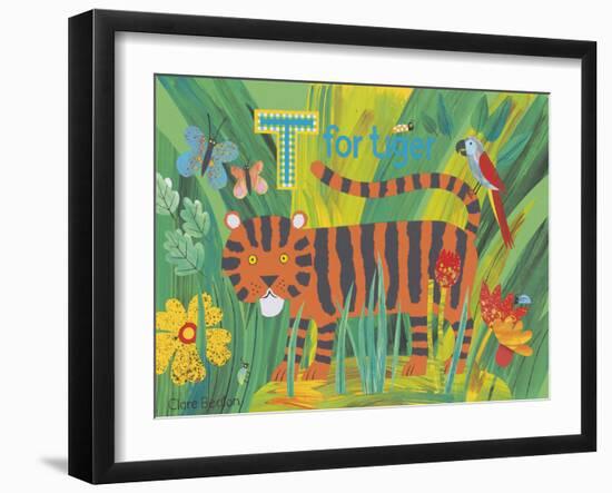 T for Tiger-Clare Beaton-Framed Giclee Print