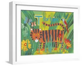 T for Tiger-Clare Beaton-Framed Giclee Print