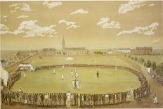 The Old Days of Merry Cricket Club Matches' at the Hyde Park Ground Sydney Australia-T.h. Lewis-Framed Stretched Canvas