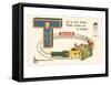 T is a Toy Train-null-Framed Stretched Canvas