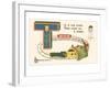 T is a Toy Train-null-Framed Art Print