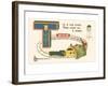 T is a Toy Train-null-Framed Art Print
