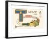 T is a Toy Train-null-Framed Art Print