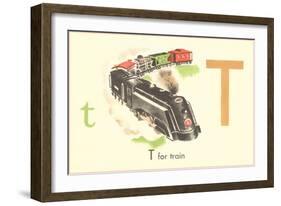 T is for Train-null-Framed Art Print