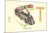 T is for Train-null-Mounted Art Print