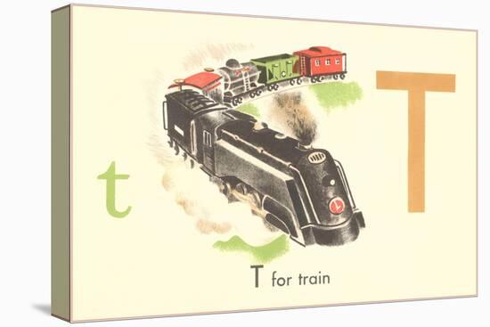 T is for Train-null-Stretched Canvas