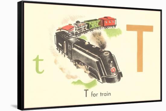T is for Train-null-Framed Stretched Canvas