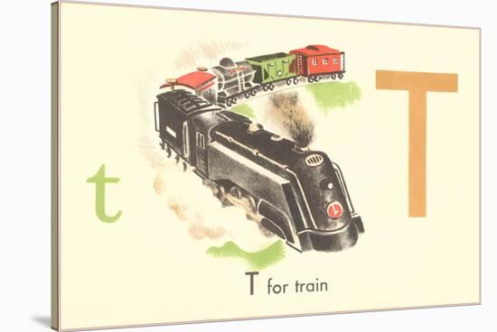 T is for Train-null-Stretched Canvas