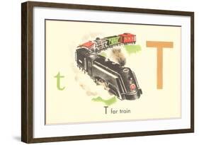 T is for Train-null-Framed Art Print