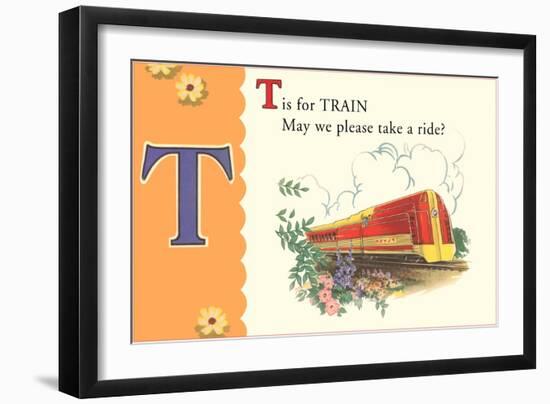 T is for Train-null-Framed Art Print