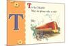 T is for Train-null-Mounted Art Print